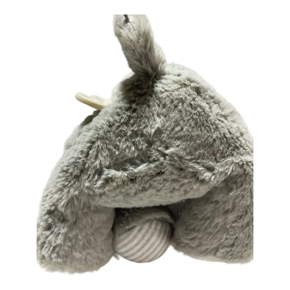 Carters Just One You Plush Elephant Musical Wind Up Musical Gray Striped Ears